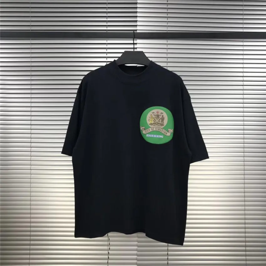 Футболка с высоким воротником и объемной пеной Kanye Jesus is King Jamaica Seal футболки