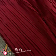Весна/лето коллекция h плиссированная ткань s красное вино органная плиссированная ткань шифоновое платье со складками