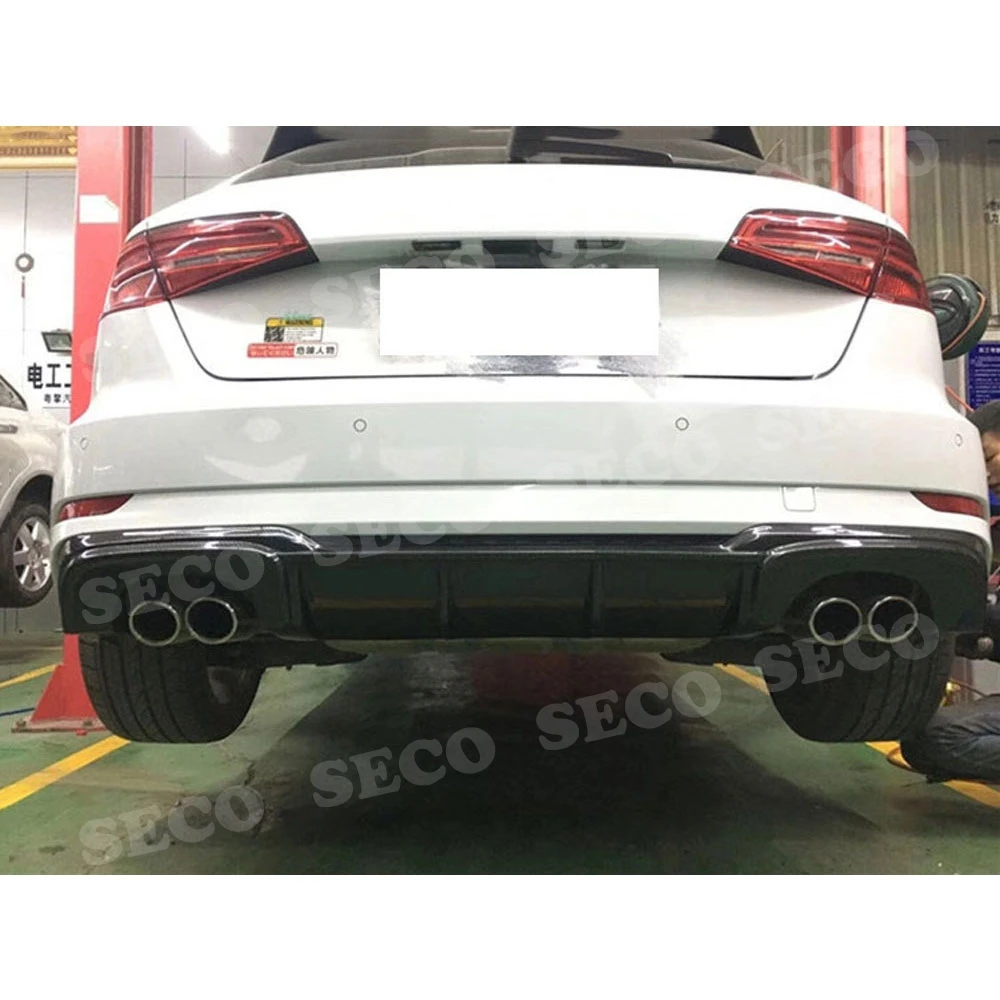 Неокрашенный задний спойлер из углеродного волокна/FRP диффузор для Audi A3 Sline S3 Sedan 4