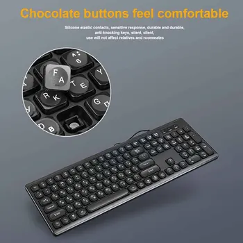 

108 Key Practice Typing Square Keycap PC Russian Gaming Keyboard Desktop Backlight Computer Home School USB Cable Office
