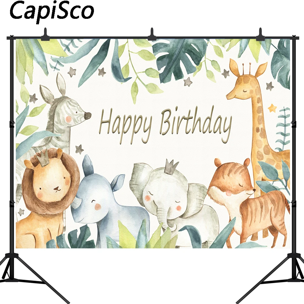 

Capisco animal photography background zoo jungle baby elephant lion backdrop photocall photo studio shoot prop photophone