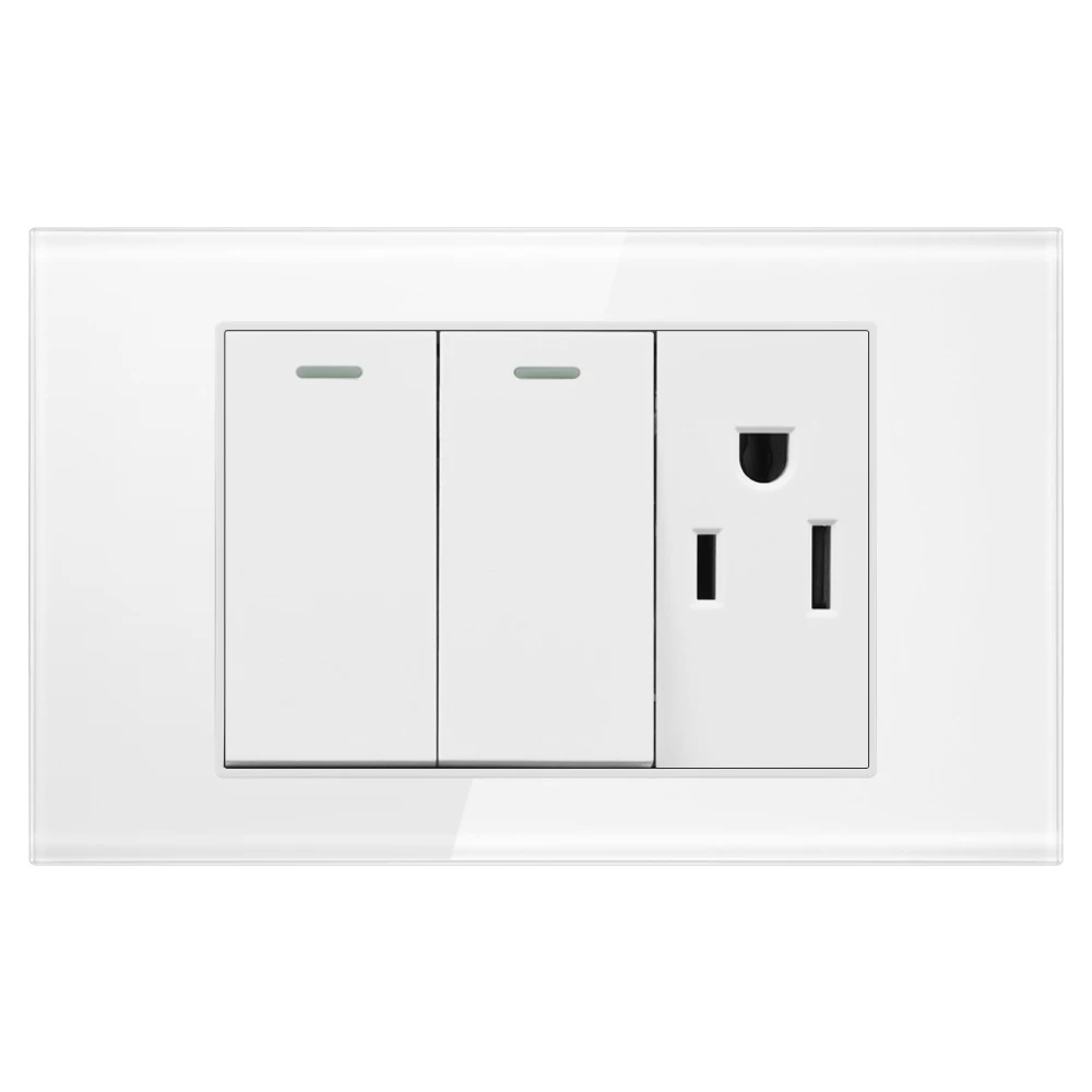 EIOMR 16A EU Interruptor de luz de pared y tomas eléctricas Serie F2 Panel  de aleación de aluminio rojo Enchufe de pared Usb TV Ordenador Rj45 Enchufes  - AliExpress