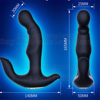 Rotating Beads Vibrating Anal Plug Scrotum Stimulation Butt Plug Prostate Massager Remote Control Masturbation Sex Toys For Men 5