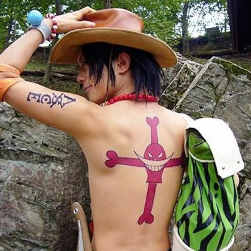 Trafalgar Law, Nami, and Portgas De Ace Tattoo Stickers - Waterproof Cosplay Props for Halloween DIY Accessories from ONE PIECE image 6