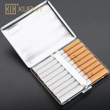 

Ultra-Thin Sticks 20 Lettering Metal Portable Anti-Pressure Men's Iron Cigarette Boxes Cigarette Creative Iron Carving