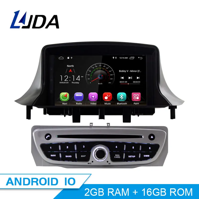 LJDA 7 дюймов 1 Din Android 10 0 автомобильный dvd плеер для Megane 3 Fluence 2009 2015 WIFI GPS радио