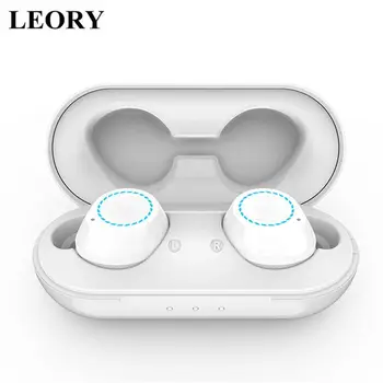 

LEORY TWS Wireless bluetooth 5.0 Earphone HD Noise Cancenlling Call Stereo Auto Pairing Waterproof Sport Headset with Mic