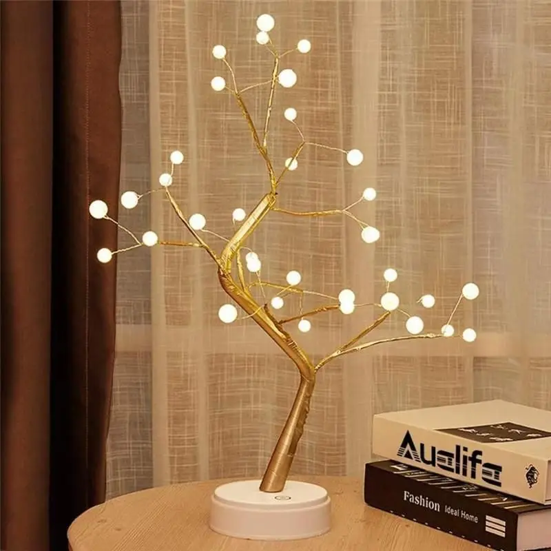 

THE FAIRY LIGHT SPIRIT TREE SPARKLY TREES LED Night Light Mini Christmas Tree Copper Wire Garland Lamp Fairy Lights Holiday Lamp