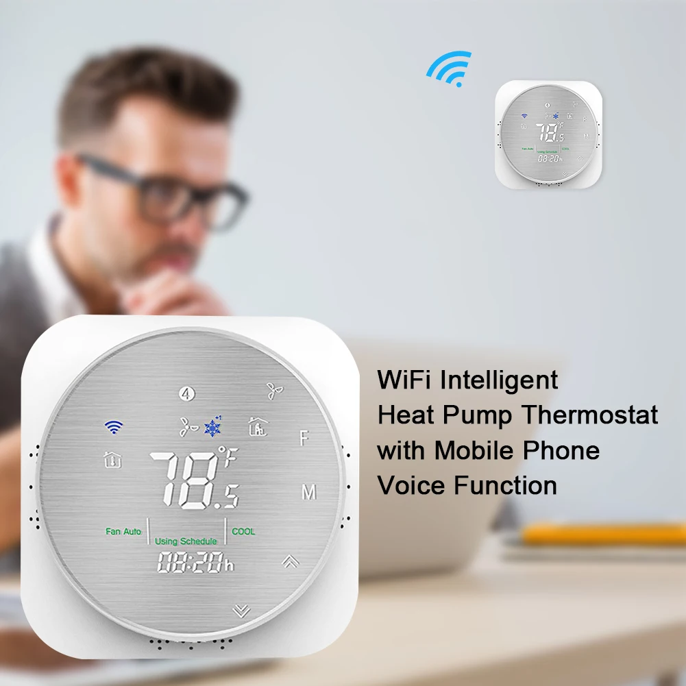 Голосовой программируемый wifi тепловой насос домашний контроль температуры Дата памяти Офис умный термостат сенсор отель мобильный