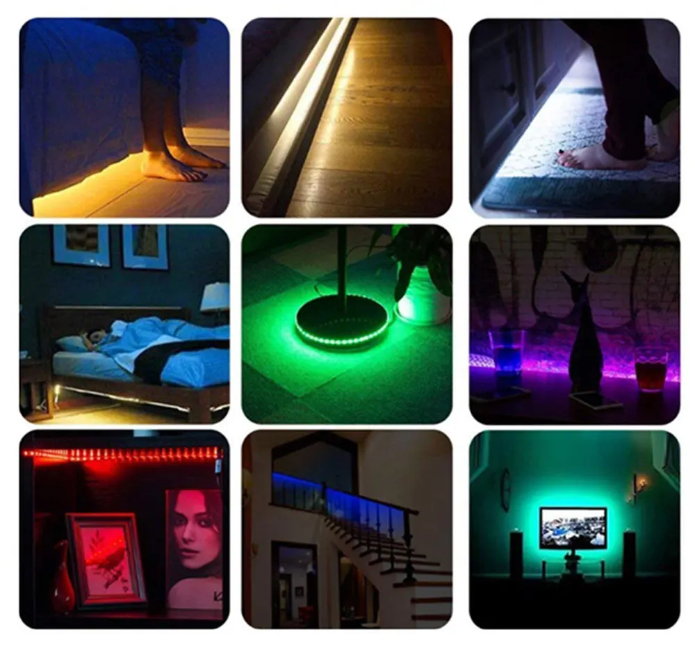 USB LED Strip lamp 2835SMD DC5V Flexible LED light Tape Ribbon 1M 2M 3M 4M 5M HDTV TV Desktop Screen Backlight Bias lighting