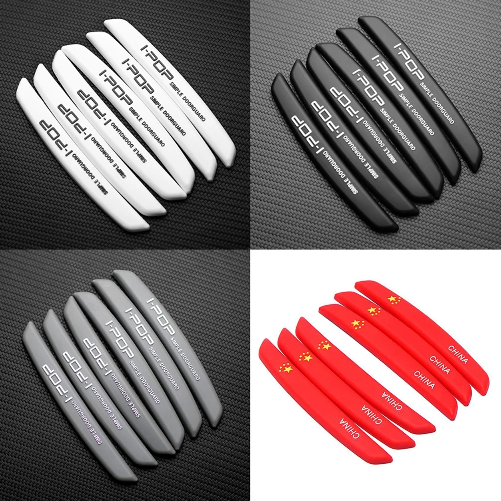 6 Pcs Universal Auto Car Door Edge Protection Guards Buffer Trim Molding Protection Strip Scratch Protector Car Door Crash Bar