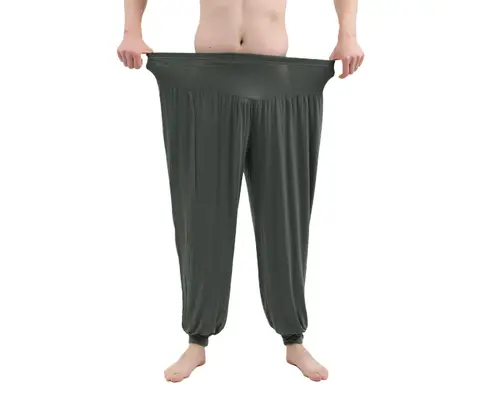 Fdfklak 남성용 루즈 팬츠, 모달 코튼 홈 바지, 플러스 사이즈, 남성 잠옷 바지, 캐주얼 잠옷, 6XL, 신제품 5