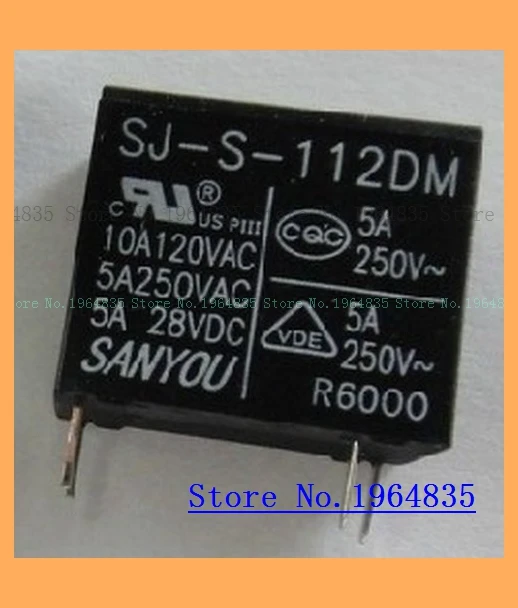 12V SJ S 112DM 4 5A|Реле| |