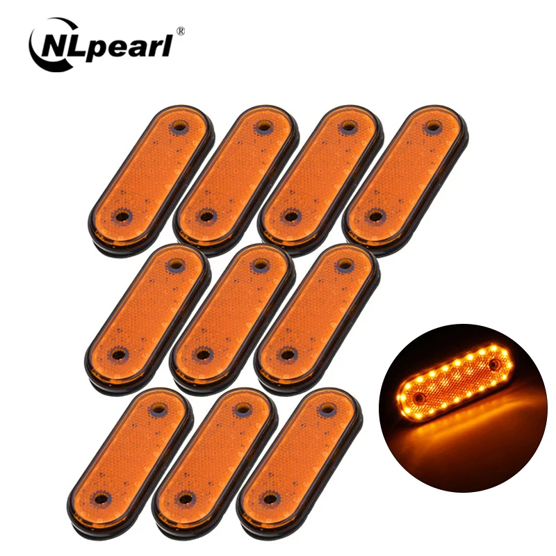 Nlpearl 4/10 шт. автомобильный светильник в сборе боковой габаритный Янтарная
