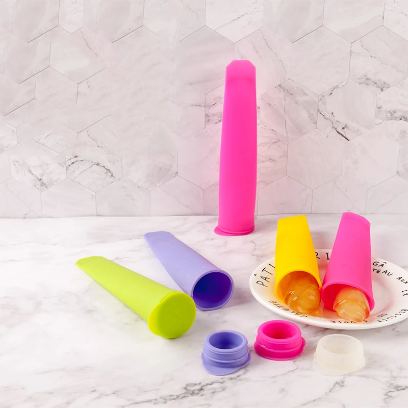 Delidge 1pc Popsicle Ice Cream Mold Silicone Diy Fruit Popsicle Fruit Sugar Pudding Mold Ice Cream Making Tools