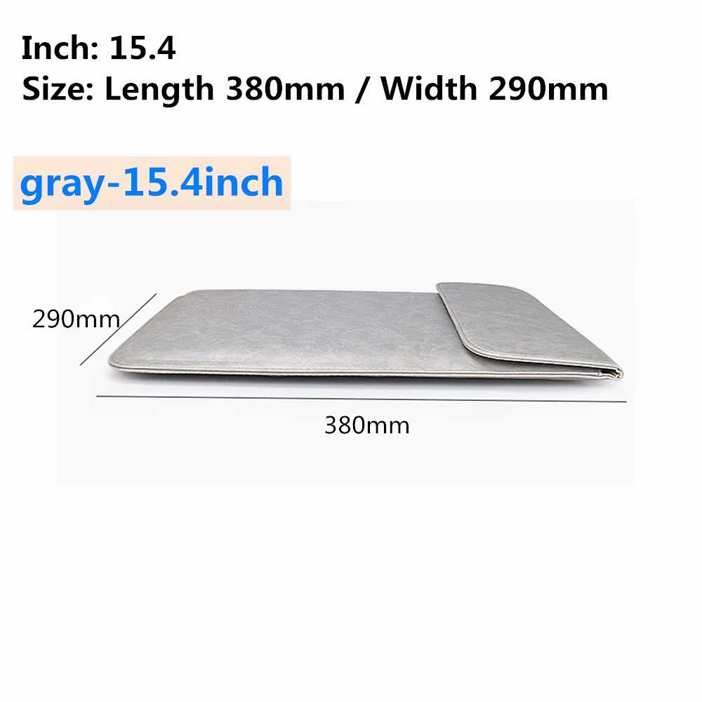 Коврик для мышки для ноутбука чехол для Apple Macbook huawei pro 13,3 15,4 дюймов просо защитный кожаный чехол вкладыш для ноутбука посылка - Цвет: gray-15.4inch