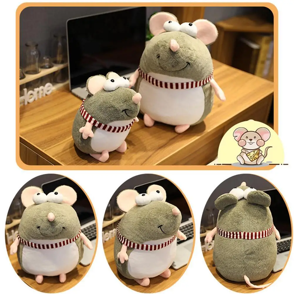 35 см Kawaii мышь талисман Подушка Мягкие плюшевые куклы игрушки животных для детей девушка комната Декор подарки на год девушки любимый