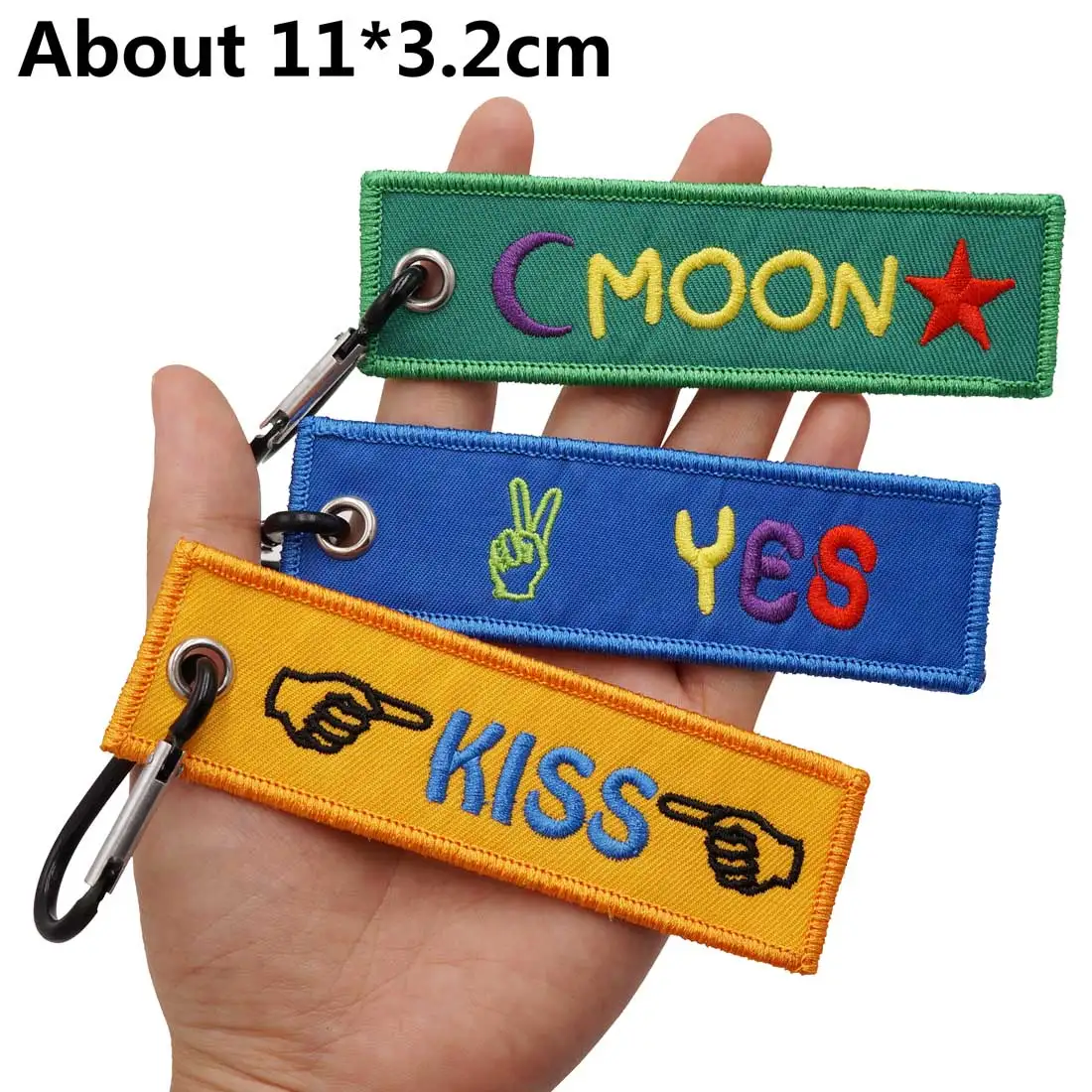 Custom embroidery keychain name patch AliExpress