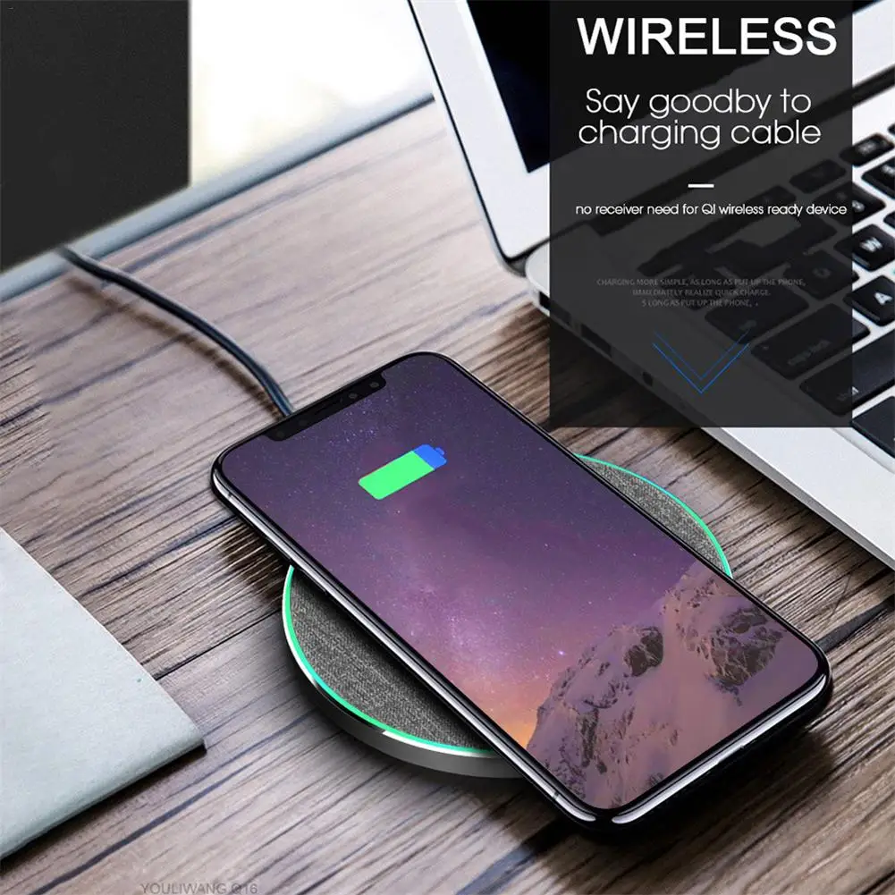 15 Вт Быстрое беспроводное зарядное устройство USB C Qi сертифицированная