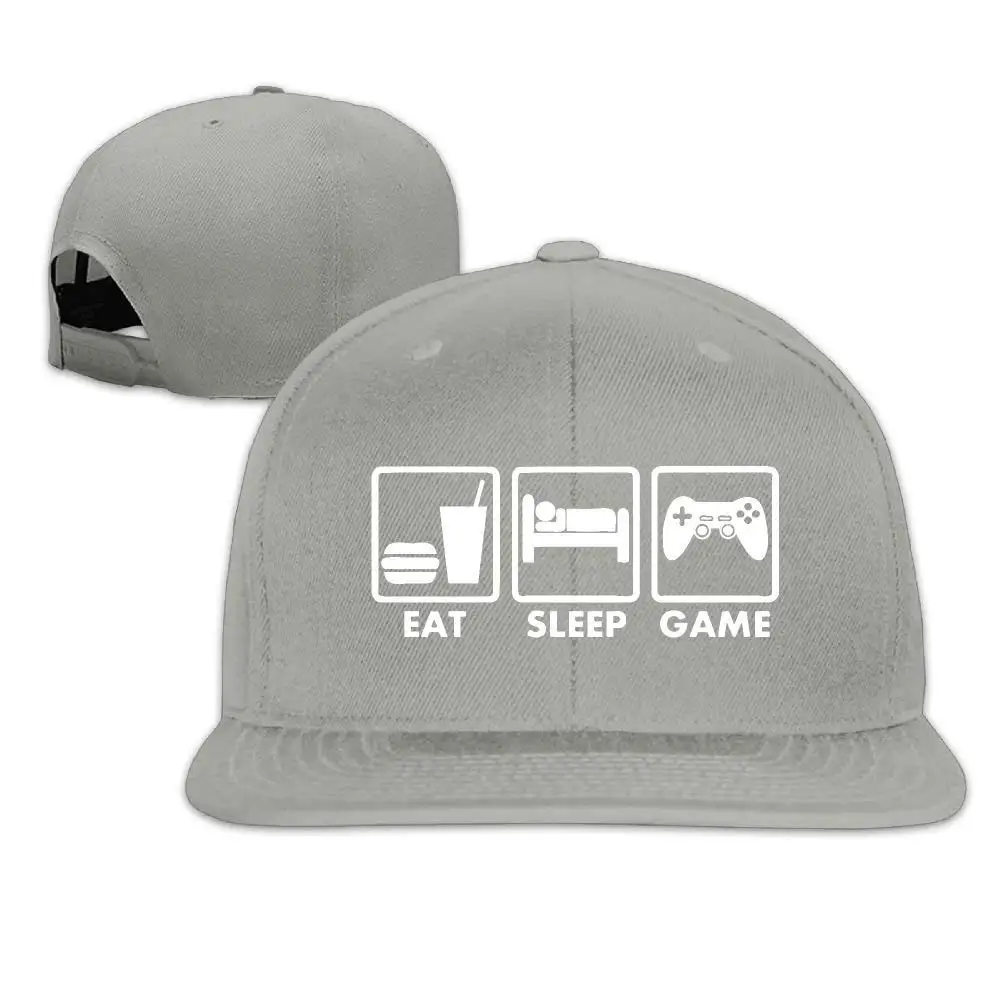 Бейсболка с регулируемым плоским козырьком для видеоигр Eat Sleep Snapback