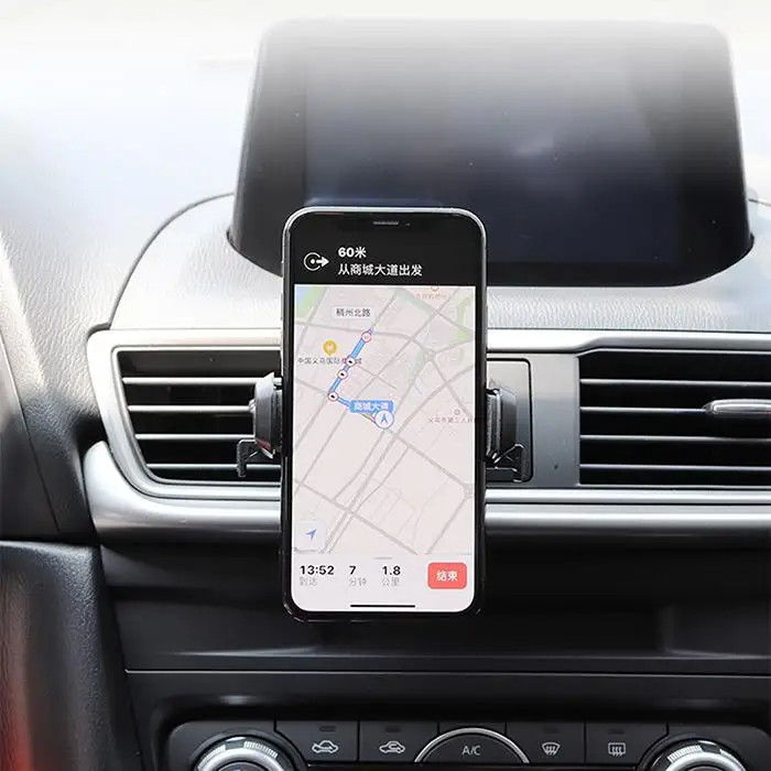 360 градусов вращающийся Автомобильный держатель для вентиляционного отверстия Авто 4,7-6 дюймов держатель для мобильного телефона вентиляционное отверстие черный