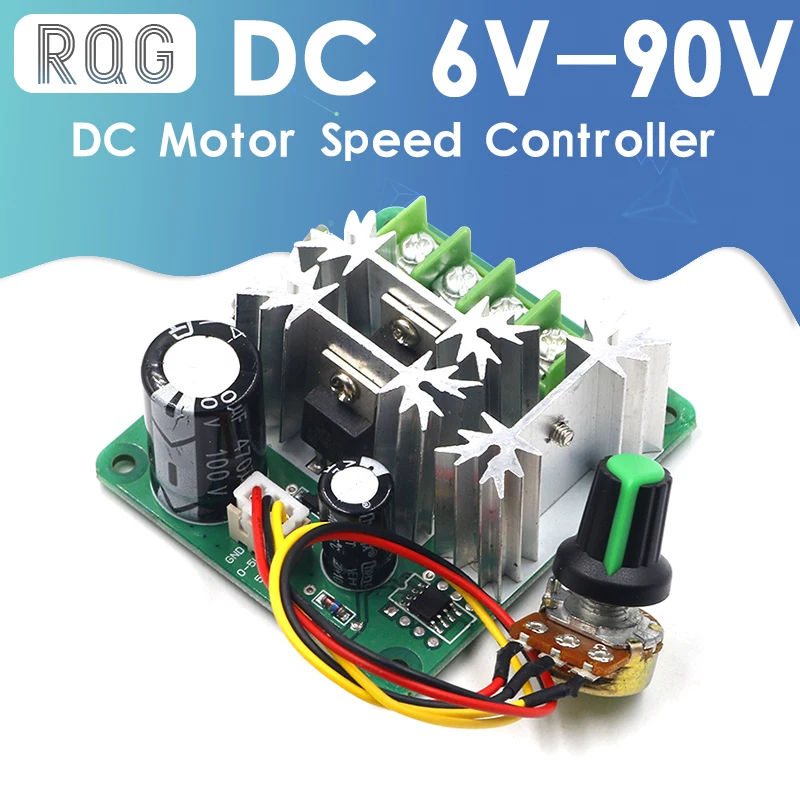 Регулятор скорости электродвигателя DC6-90V 12 В 24 ШИМ переключатель ler PLC 20 А