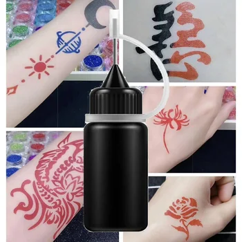 

Temporary Tattoo Ink Microblading Kit Tattoo Drawing Painting Henna Paste Organic Fruit Gel Tattoo Juice Pigment Body Art Tools