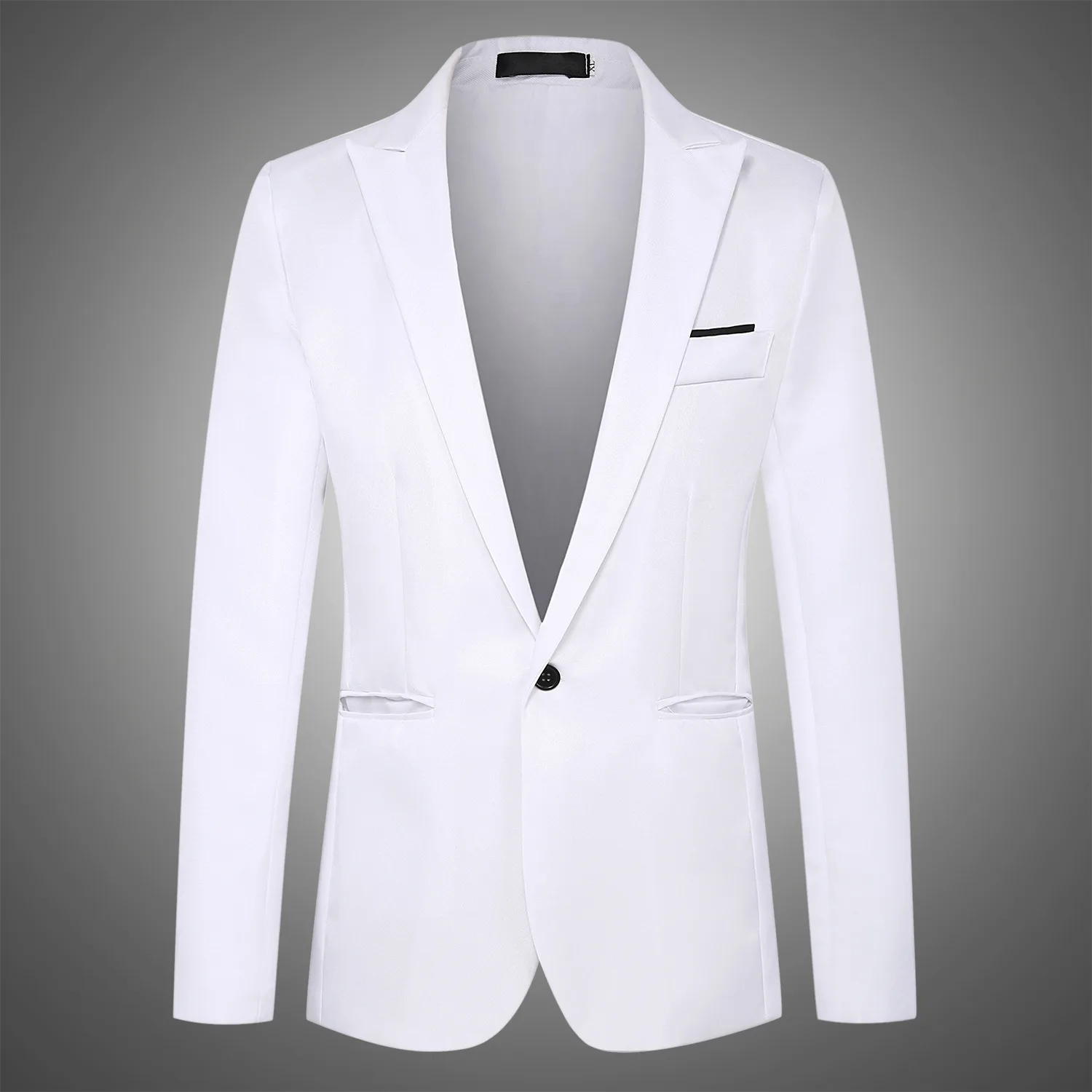 

Korean Version Fashion Body Repair Leisure One Buckle Small Suit Man Mens Stage Jackets Men White Blazer Slim Blazer In Men