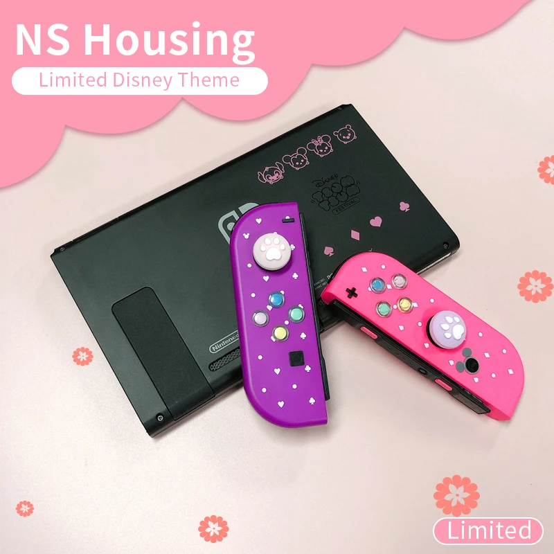 Сменная Крышка корпуса для консоли Nintendo Switch JoyCon Mickey чехол Nitendo Задняя Лицевая