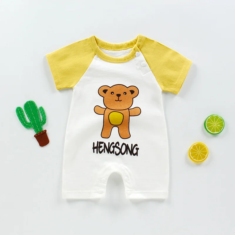 Infant jumpsuit summer romper animal print girl boy cotton suit newborn climbing cartoon rompers cheap stuff baby products Infant jumpsuit summer romper animal print girl boy cotton suit newborn climbing cartoon rompers cheap stuff baby products
