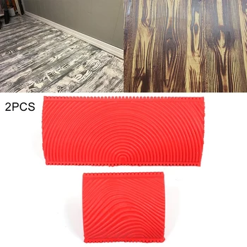 

2PCS DIY Wall Paint Paint Edgers Cogging Round Hole Wood Grain Wall Treatments Painting Supplies~# A