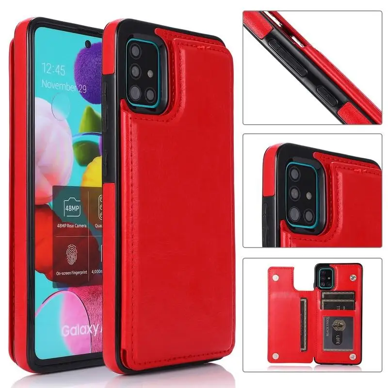 Кожаный чехол-кошелек с откидной крышкой для Samsung Galaxy A21S A21 Note 20 Ultra A11 S20 S10 Plus A51 A71 |