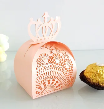 

Crown Shape European Style Flower Wedding Candies Box Wedding Candy Box Chocolate Box
