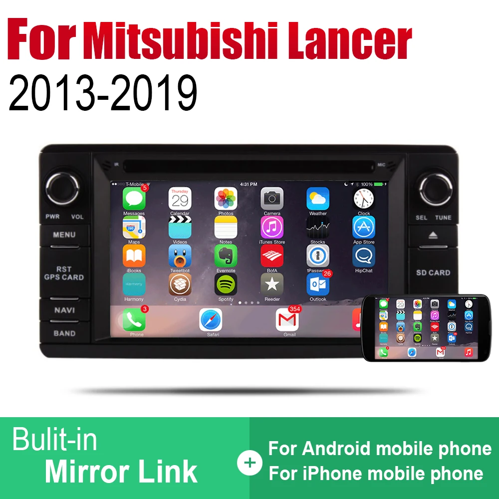 ZaiXi Android Автомагнитола Стерео gps навигация для Mitsubishi Lancer 2013~ Bluetooth wifi 2din автомобильное радио стерео Мультимедиа
