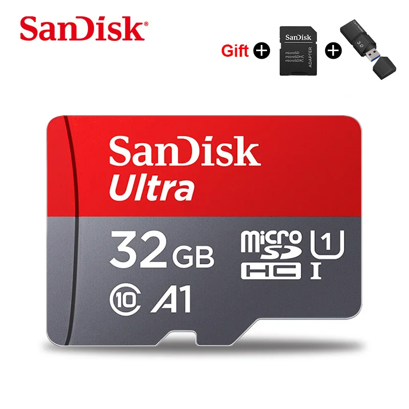 32GB USB3.0CR SanDisk Ультра карта памяти 400 Гб 256 ГБ 200 ГБ 128 Гб 64 Гб micro sd карта 32 ГБ 16 ГБ tf карта microsd usb 3,0 флеш-карты Подарочный адаптер - Емкость: 32GB USB3.0CR