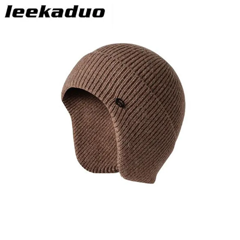 Уличная спортивная шапка leekaduo с защитой ушей вязаная для пешего туризма мужская