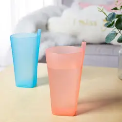 Water Mug with Straw Multifunctional Plastic Kids Water Sippy Mug for School