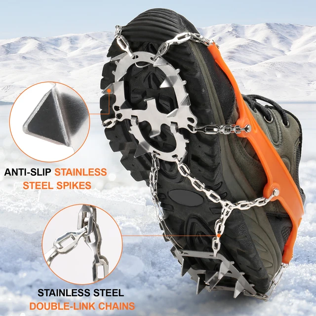 Crampons à Glace Crampons de Traction pour Neige pour Marcher sur Neige et  Glace, Crampons Anti