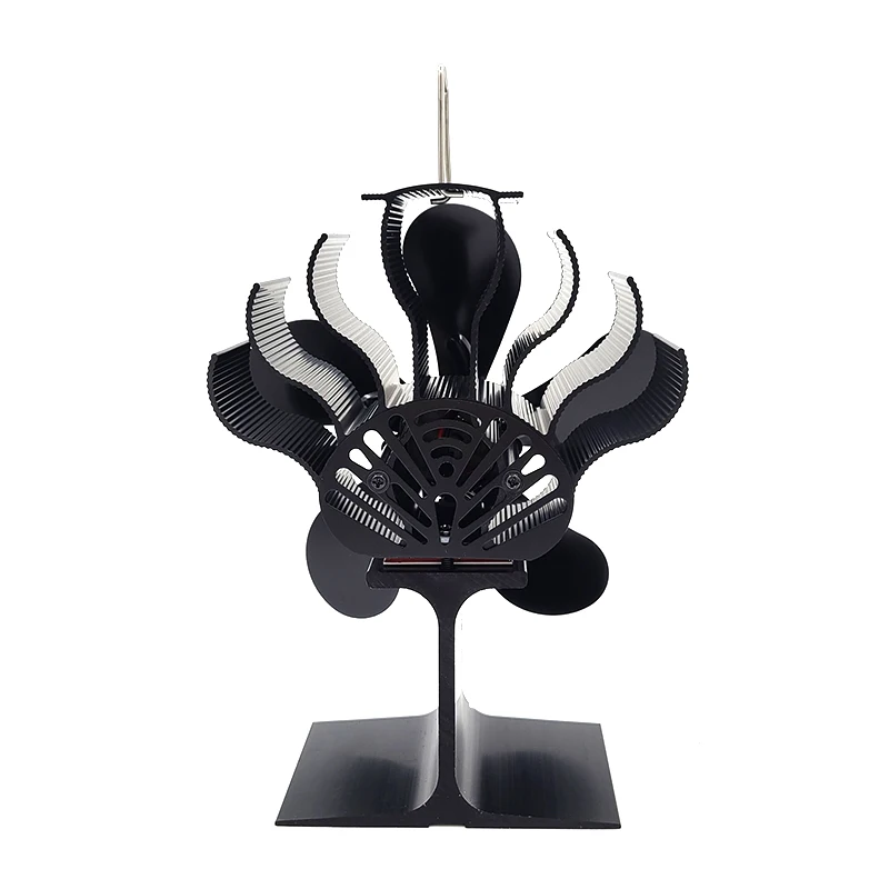 Stove fan 5-Blade Heat Powered Stove Fan for Wood Log Burner Fireplace Quiet Environmental Fan Heater Tool Efficient Heat Distribution