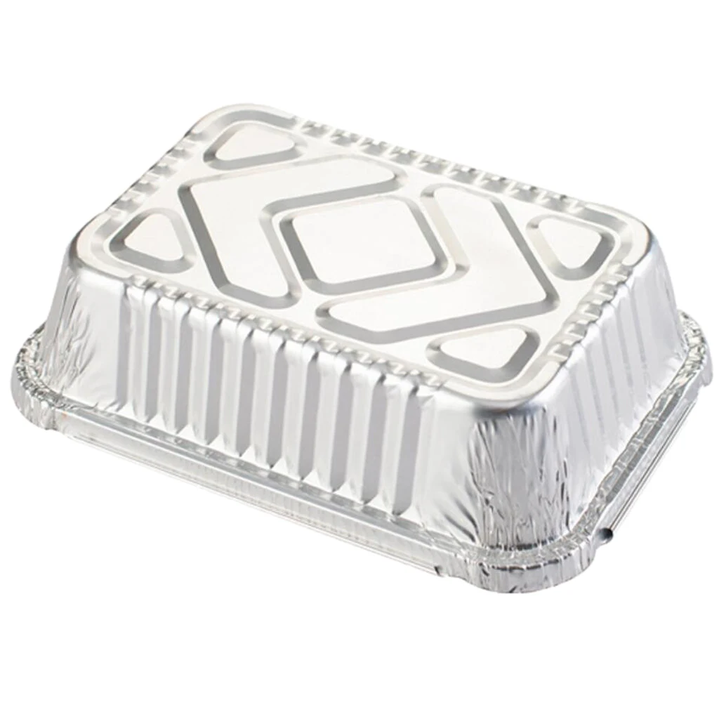 10/20/25 Pcs/set Aluminum Foil Grill Drip Pans Recyclable Grease Pans Tray for BBQ Baking Use Silver