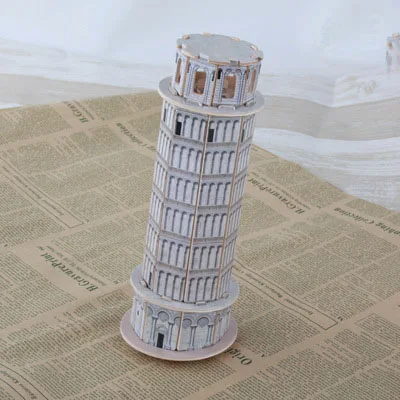 Новые привлекательные знаменитые Строительные Деревянные игрушки 3D Пазлы для детей Обучающие Развивающие игрушки