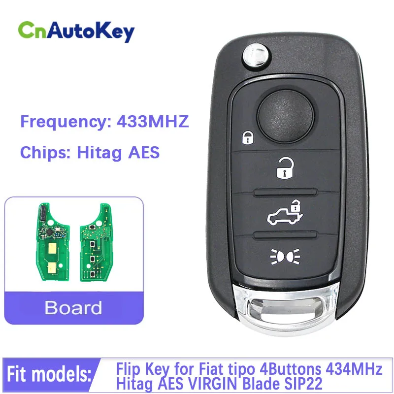 Keyless Entry Remote Flip Key Fob For Fiat Egea Tipo 500x 2016+ Hitag