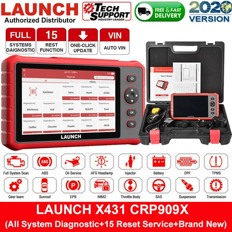 Lançamento x431 crp909x pro obd2 scanner todo o sistema completo ecu dpf tpms ferramenta de diagnóstico profissional automotivo varredura automática pk x431