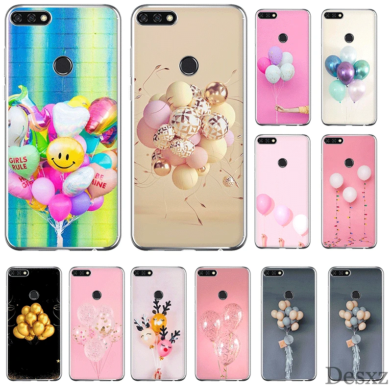 

Mobile Phone Case For Huawei Honor 7A 7C 7X 6A 8 8X 8C 9 9X View 20 Note 10 Lite Cover Balloon Pastel Protection