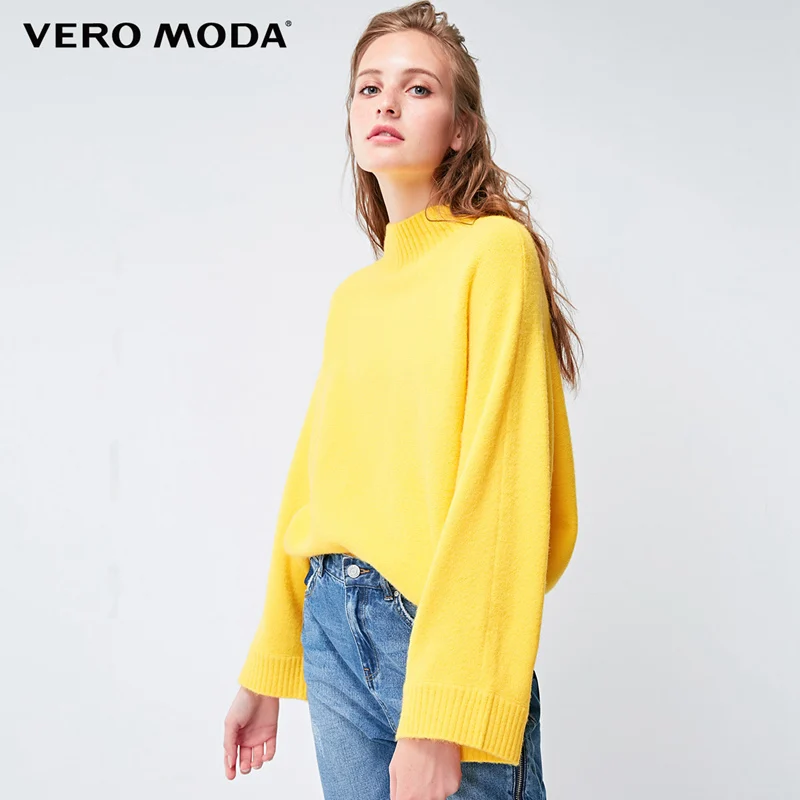 Vero Moda Women's Bat Sleeve Solid Color Knit Top Sweater | 318313513 - Цвет: Dandelion