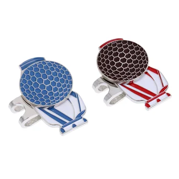 

Magnetic Hat Clip with Golf Ball Marker, Set of 2, Funny Golf Bag Pattern