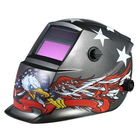 Солнечная энергия Промышленный сварочный шлем самозатемняющийся сварочный цветной шлем TIG MIG с регулируемой головкой - Цвет: F9