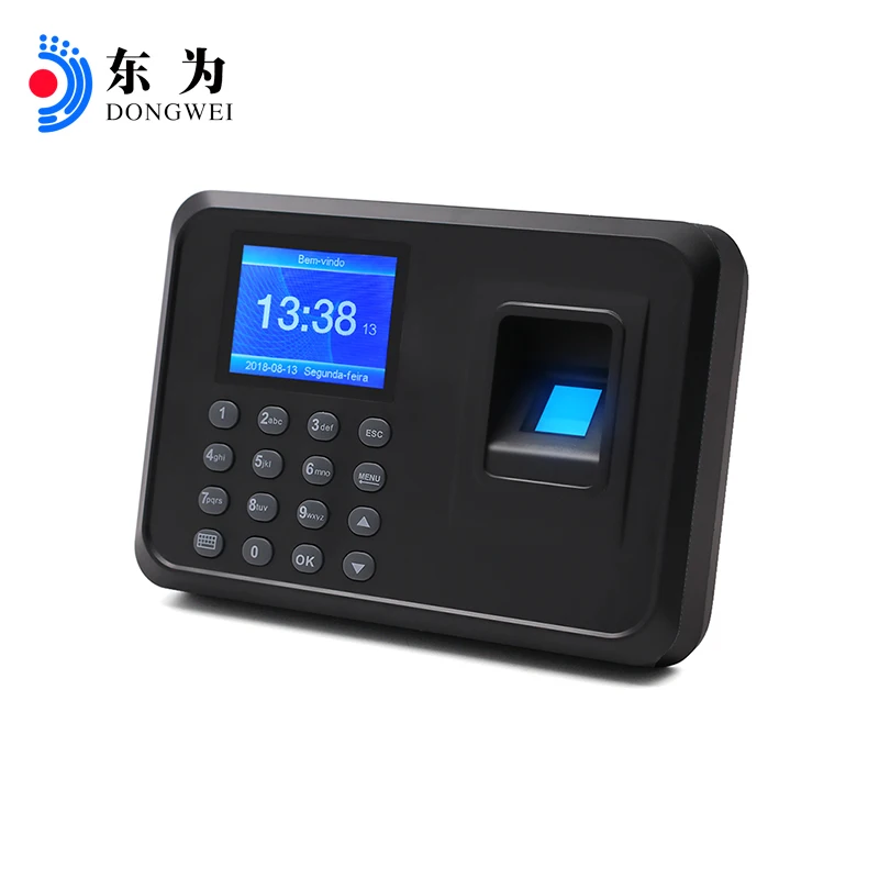 Биометрическая машина для регистрации паролей, многоязычная с 2,4 дюймовым ЖК-экраном, время управления работником