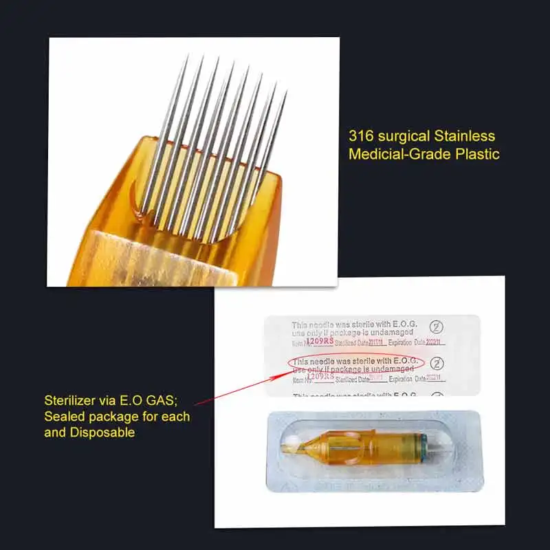 10 шт. иглы для картриджа татуировки 3RL/5RL/7RL/9RL/5M1/7M1/9M1/5RS/7RS/9RS микроблейдинга