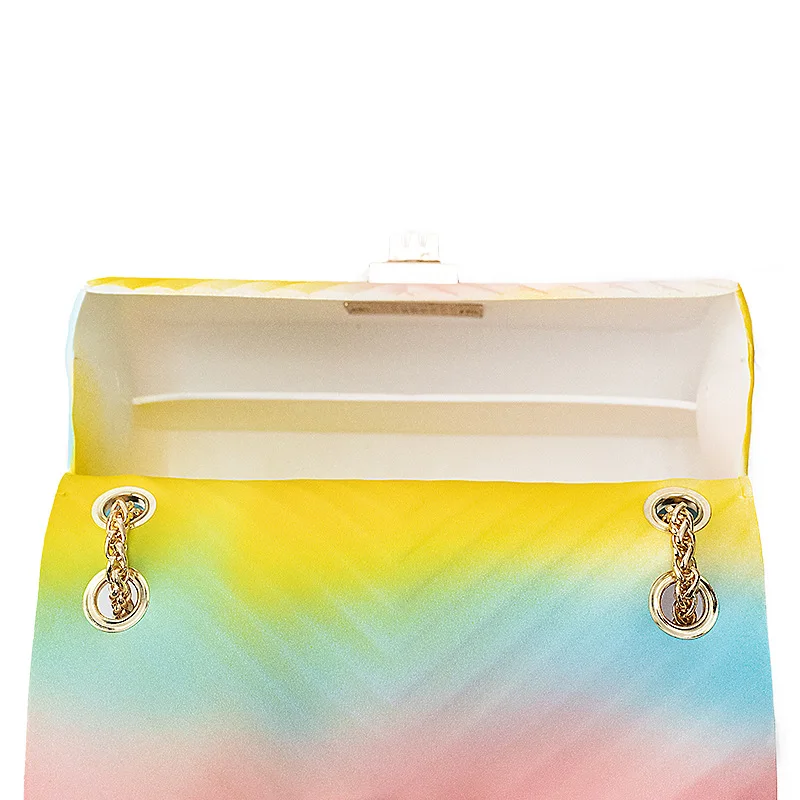Женская сумка из ПВХ, женская мода, v-образный дизайн, радужная желеобразная сумка на плечо, Классическая Роскошная французская брендовая сумка через плечо, мешочки